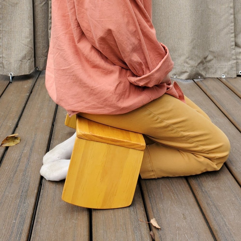 Travel wood meditation bench zazen